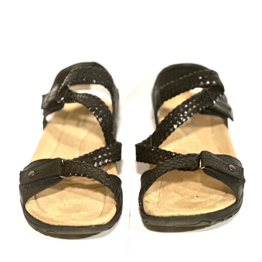 Earth Origins Genuine Leather Black Hiking Sandals Size 9 1/2 - Picture 2 of 7